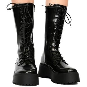 Foxblood Liliana Jane Black Platform Boots Women's Size 10